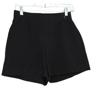 SPANX Black Polished High-Waist Pull On Classic Shorts Size Small